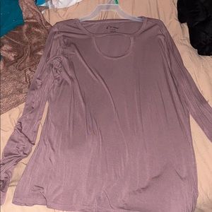 suede hot neck cut out top